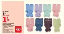 Auchan CHAUSSETTES MESSAGE À PAILLETTES FEMME offre