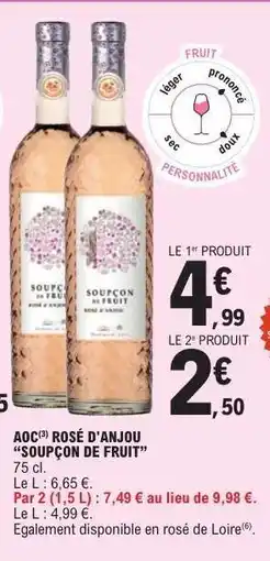 E.Leclerc AOC Rosé d'Anjou 'Soupçon de Fruit' offre