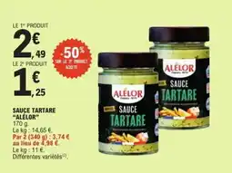 E.Leclerc SAUCE TARTARE ALÉLOR offre
