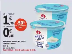 E.Leclerc FROMAGE BLANC NATURE ALSACE LAIT offre