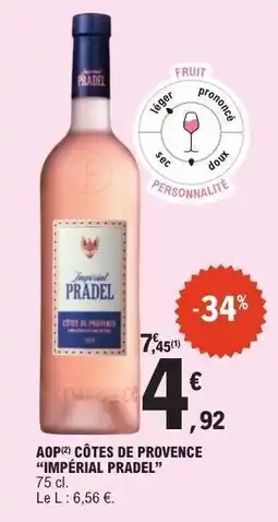E.Leclerc AOP Côtes de Provence Impérial 'Pradel' offre