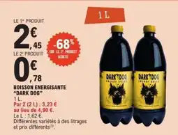 E.Leclerc Boisson énergisante 'Dark Dog' offre