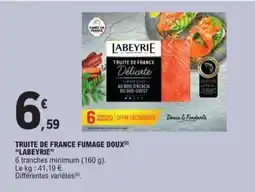 E.Leclerc TRUITE DE FRANCE FUMAGE DOUX “LABEYRIE” offre