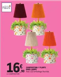 E.Leclerc COMPOSITION 1 PLANTE DANS LAMPE offre