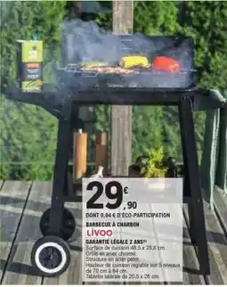 E.Leclerc Barbecue à charbon LIVOO offre