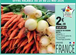 E.Leclerc CAROTTE OU OIGNON BOTTE offre