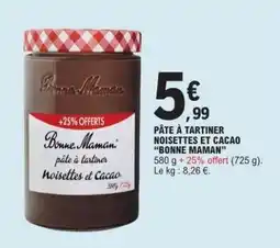 E.Leclerc Pâte À Tartiner Noisettes Et Cacao Bonne Maman offre
