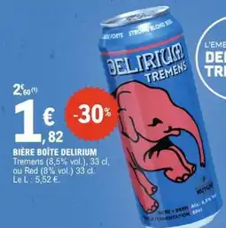 E.Leclerc BIÈRE BOÎTE DELIRIUM offre