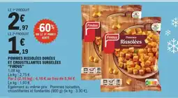E.Leclerc Pommes Rissolées Dorées et Croustillantes Surgelées “Findus” offre