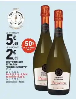 E.Leclerc DOC Prosecco Extra Dry 'Signore Giuseppe' offre