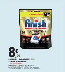 E.Leclerc CAPSULES LAVE-VAISSELLE FINISH POWERBALL offre