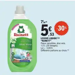 E.Leclerc Lessive liquide Rainett offre
