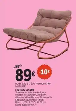 E.Leclerc FAUTEUIL COCOON offre