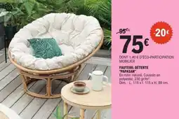 E.Leclerc FAUTEUIL DÉTENTE PAPASAN offre
