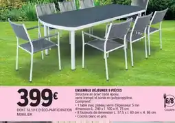 E.Leclerc ENSEMBLE DÉJEUNER 9 PIÈCES offre