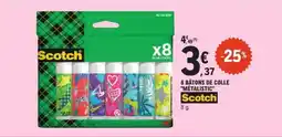 E.Leclerc Scotch 8 BÂTONS DE COLLE MÉTALISTIC offre