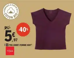 E.Leclerc TEE-SHIRT FEMME BIO offre