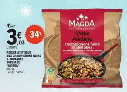 E.Leclerc POÊLÉE ASIATIQUE AUX CHAMPIGNONS NOIRS & SHIITAKÉS SURGELÉE MAGDA offre