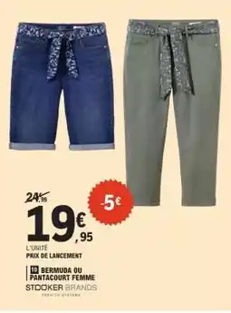 E.Leclerc Bermuda ou Pantacourt Femme offre