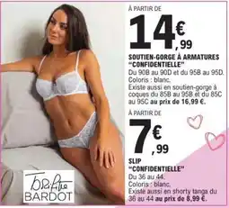 E.Leclerc SOUTIEN-GORGE À ARMATURES “CONFIDENTIELLE” offre