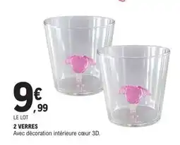 E.Leclerc 2 VERRES offre
