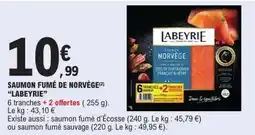 E.Leclerc Saumon Fumé De Norvège Labeyrie offre