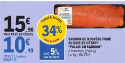 E.Leclerc SAUMON DE NORVÈGE FUMÉ AU BOIS DE HÊTRE offre