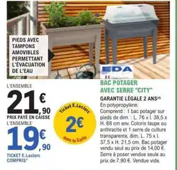 E.Leclerc BAC POTAGER AVEC SERRE CITY offre