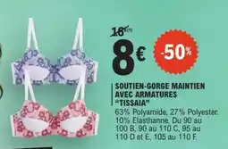 E.Leclerc SOUTIEN-GORGE MAINTIEN AVEC ARMATURES TISSAIA offre