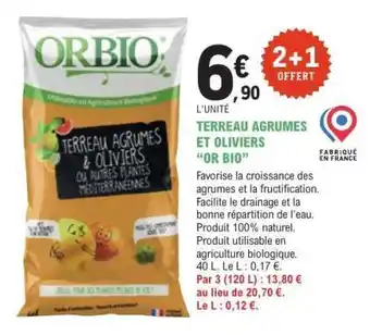 TERREAU AGRUMES ET OLIVIERS “OR BIO”