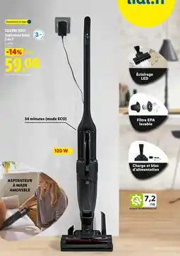 Lidl SILVERCREST Aspirateur balai 2 en 1 offre
