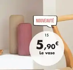 E.Leclerc Vase Stripes rose en verre offre