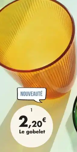 E.Leclerc Gobelet concepto amber en cristallin couleur ambre offre