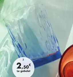 E.Leclerc Gobelet bleu wind water en verre offre