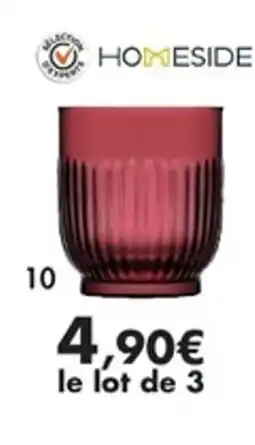 E.Leclerc Lot de 3 gobelets marron tokyo en verre offre