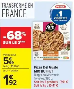 Carrefour MIX BUFFET Pizza Del Gusto offre