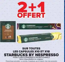 Carrefour STARBUCKS Sur toutes les capsules x10 et x18 offre
