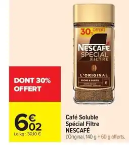 Carrefour NESCAFÉ Café Soluble Spécial Filtre offre