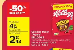 Carrefour KELLOGG'S Céréales Trésor Promo offre