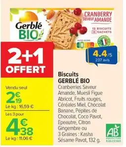 Carrefour GERBLÉ BIO Biscuits offre