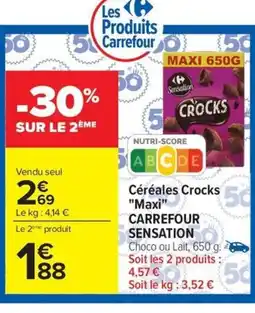 Carrefour CARREFOUR SENSATION Céréales Crocks Maxi offre