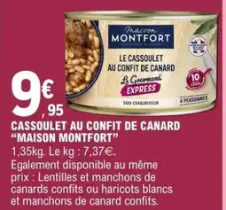 E.Leclerc Cassoulet au Confit de Canard 'Maison Montfort' offre