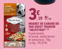 E.Leclerc Magret De Canard Du Sud-Ouest Tranché Delpeyrat offre