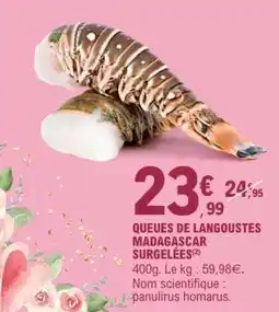 E.Leclerc QUEUES DE LANGOUSTES MADAGASCAR SURGELÉES offre