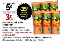 E.Leclerc BOISSON AU THÉ GLACÉ FUZE TEA offre