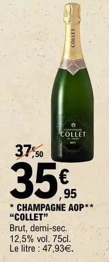 E.Leclerc CHAMPAGNE AOP COLLET offre