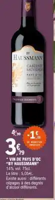 E.Leclerc Vin de Pays d'Oc 'By Haussmann' offre