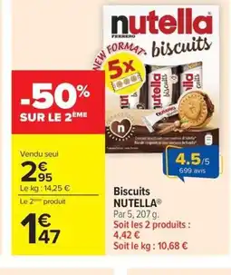 Carrefour NUTELLA Biscuits offre