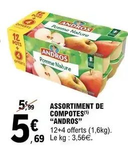E.Leclerc ASSORTIMENT DE COMPOTES ANDROS offre