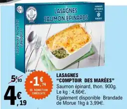 E.Leclerc LASAGNES “COMPTOIR DES MARÉES” offre